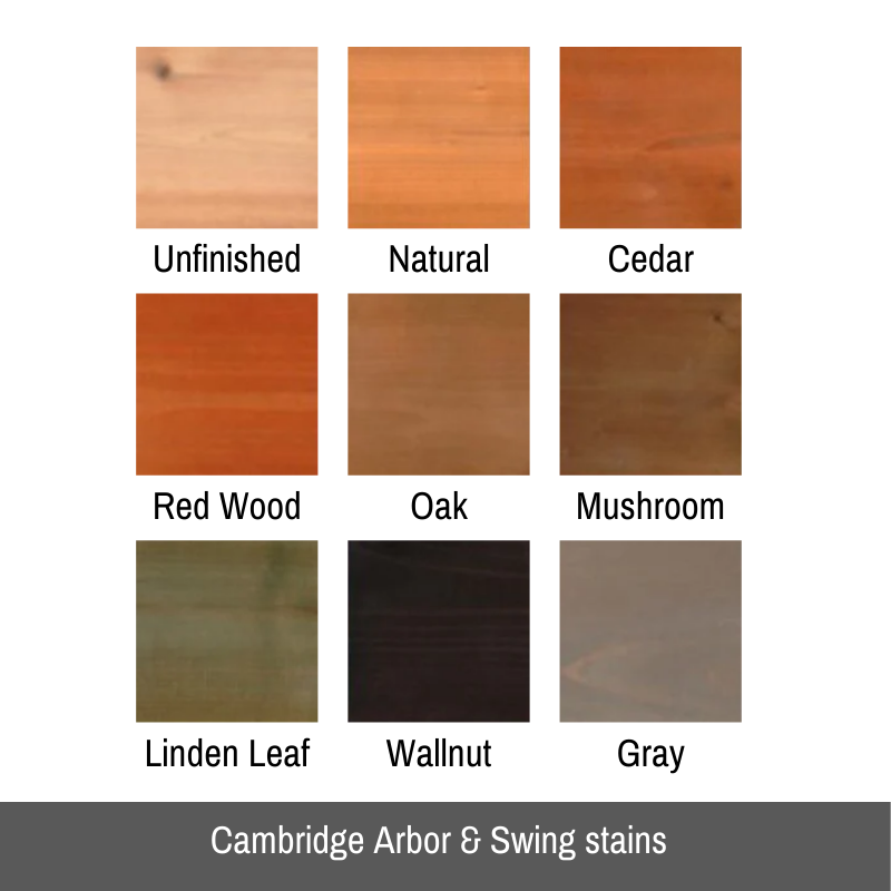 Cambridge Cedar Arbor with Deck and Swing