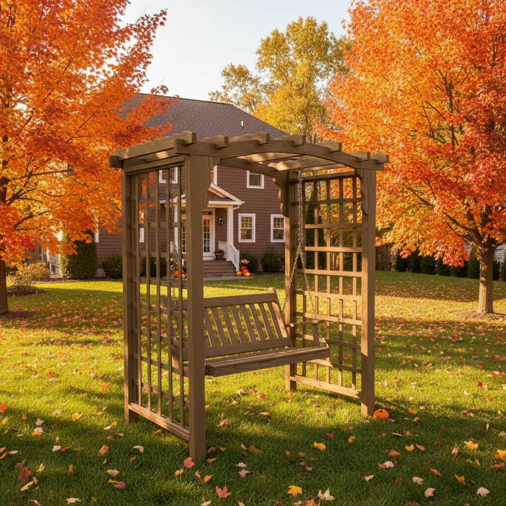 Cambridge Cedar Arbor & Swing