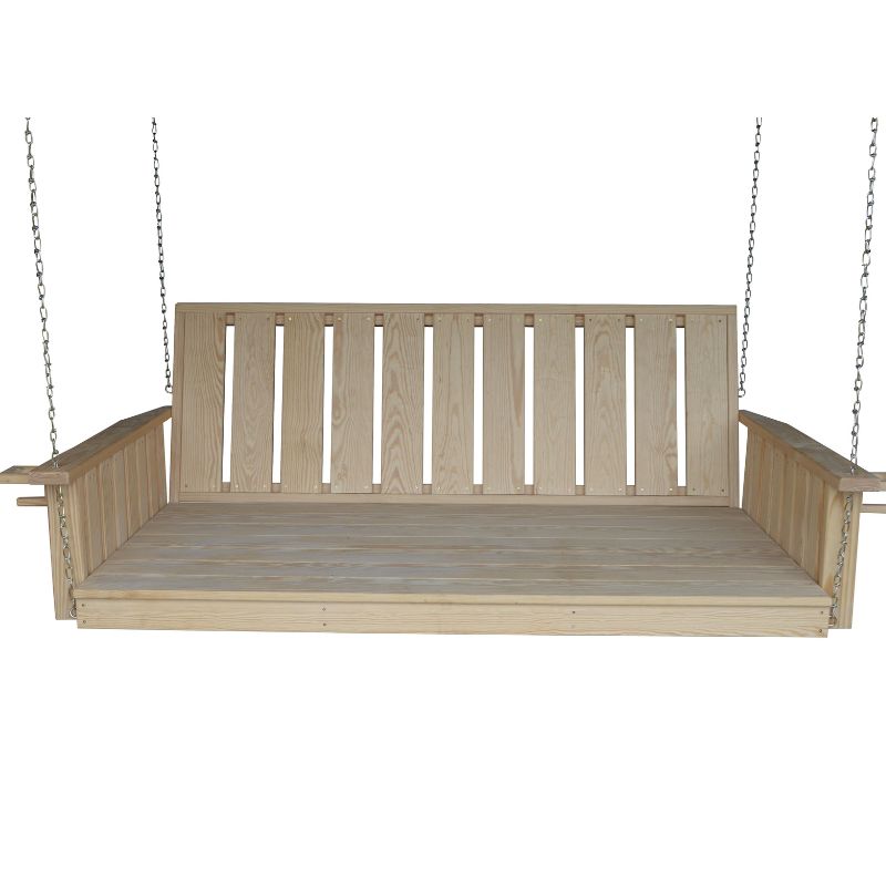 Carlisle Wood Swing Bed Package with Sunbrella Cushions