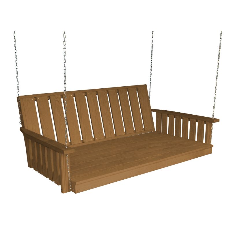 Carlisle Wood Swing Bed Package with Sunbrella Cushions
