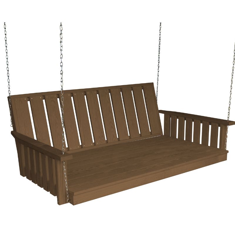 Carlisle Wood Swing Bed Package with Sunbrella Cushions