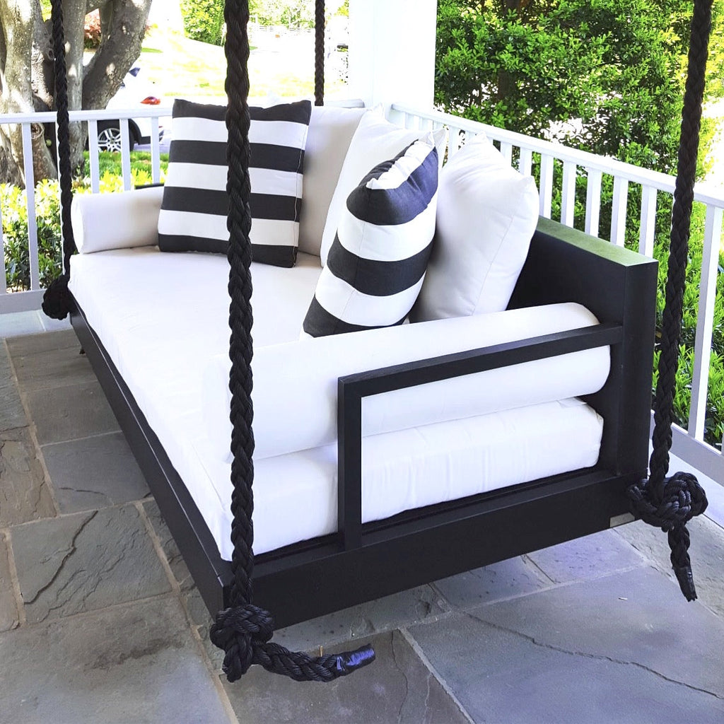Twin-Size Pine Charlotte Swing Bed **Cushions Included**