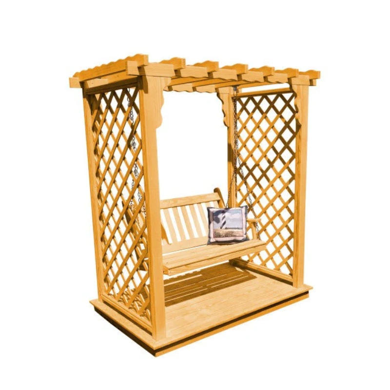 Covington Cedar Arbor with Deck & Swing