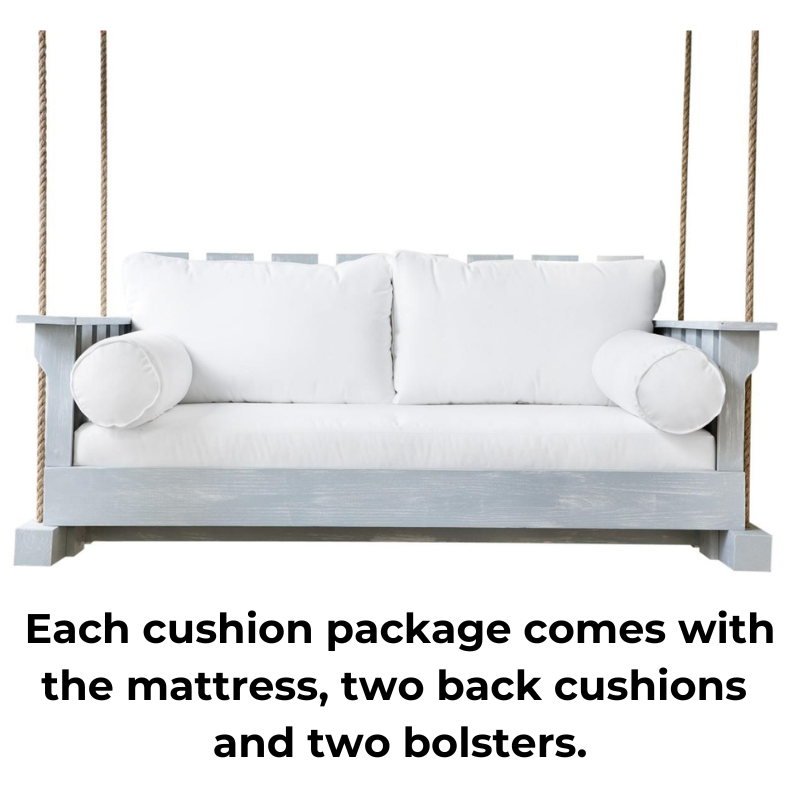 Full-Size Modern Farmhouse Swing Bed **Cushions Included**
