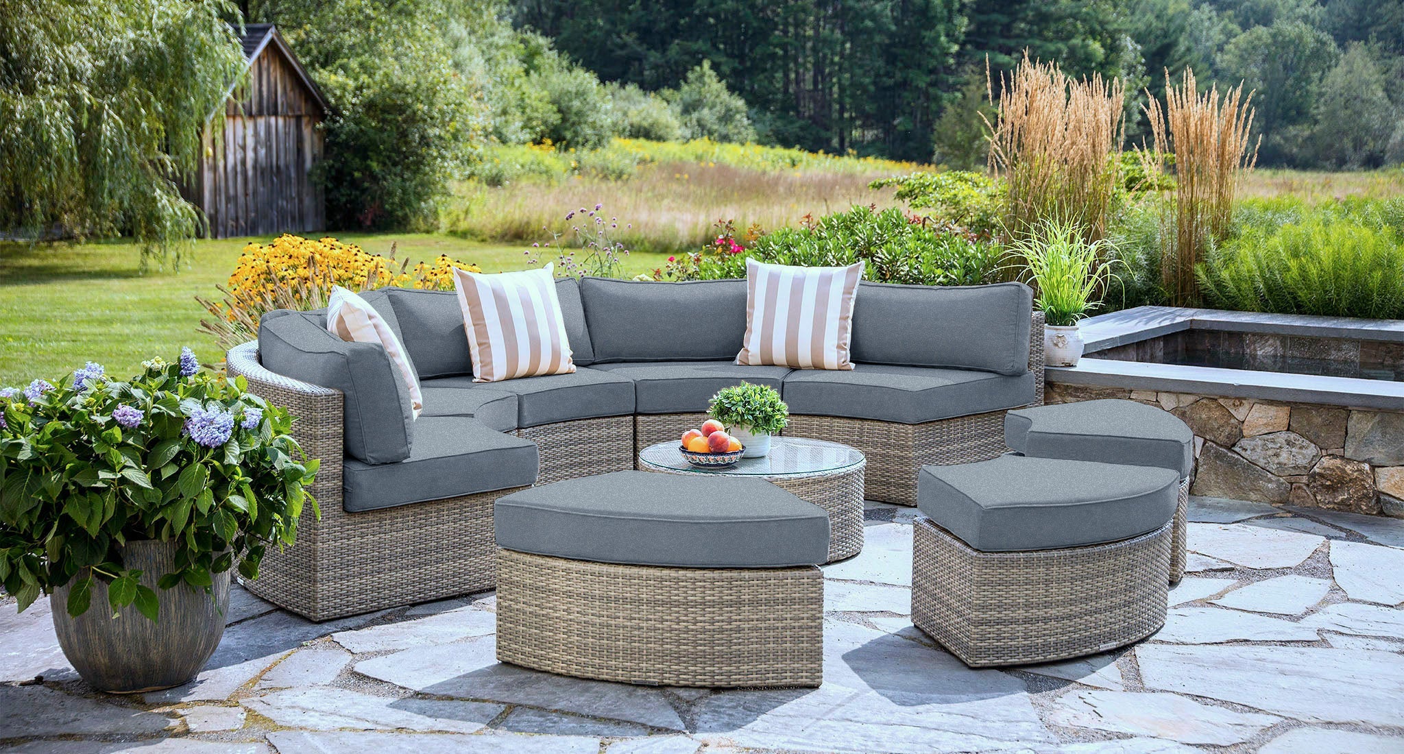 Gray Santorini Outdoor Daybed