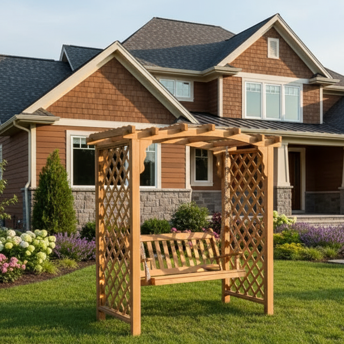 Jamesport Cedar Arbor & Swing