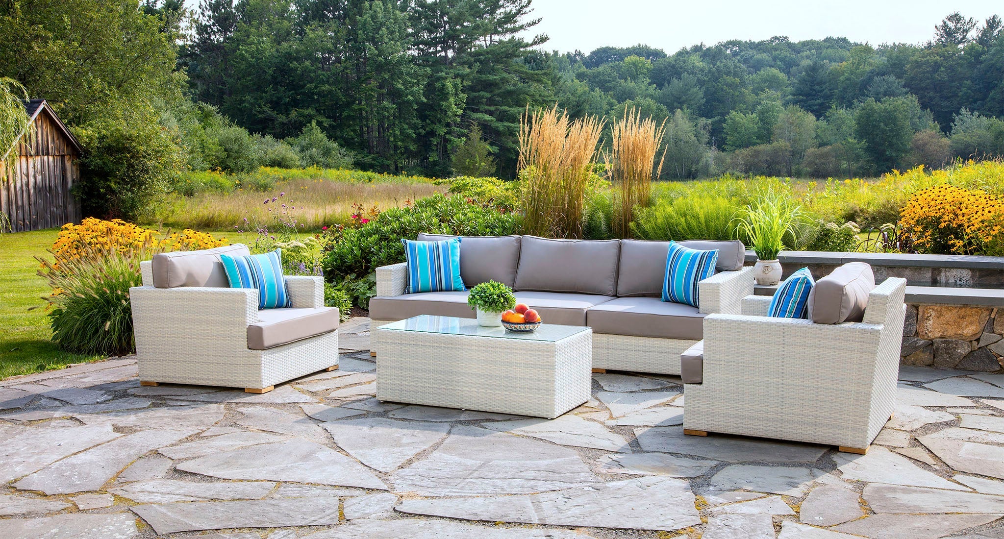 Mykonos Outdoor Sofa & Club Chair Set