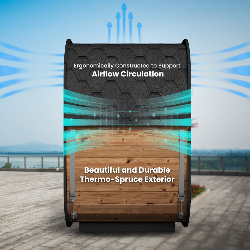 SaunaLife 3-Person Cube-Series Outdoor Home Sauna Kit CL4G