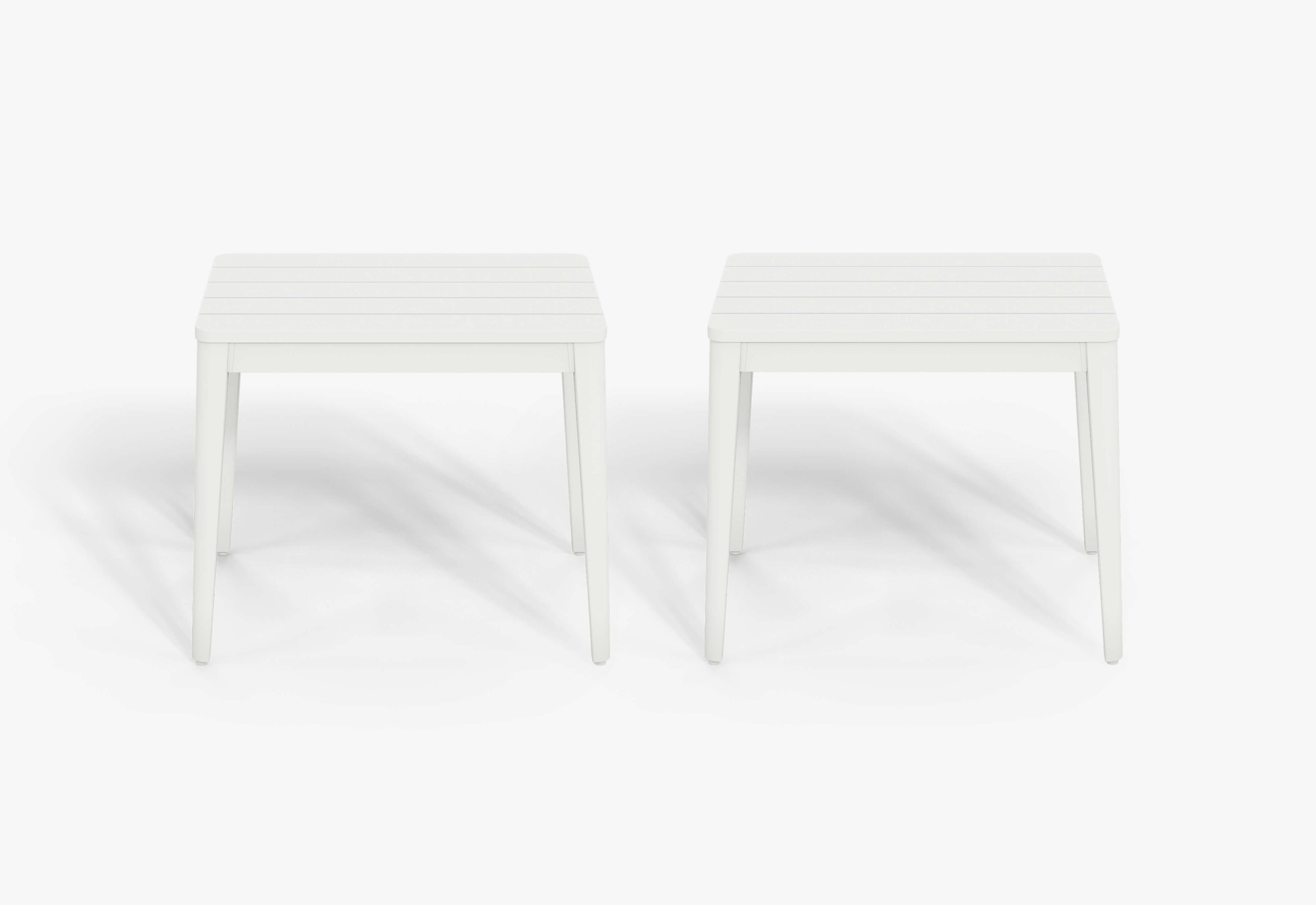 Aluminum Outdoor Side Table - Rectangular, Set of 2