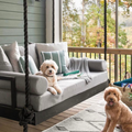 Twin-Size Pine Charlotte Swing Bed **Cushions Included**
