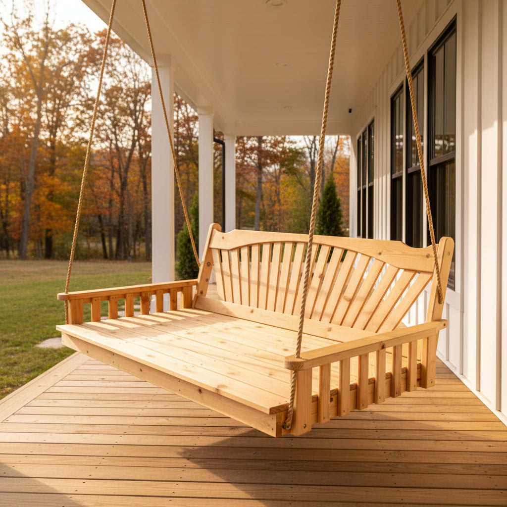 All-Inclusive Fanback Swing Bed Package with Sunbrella Cushions Included