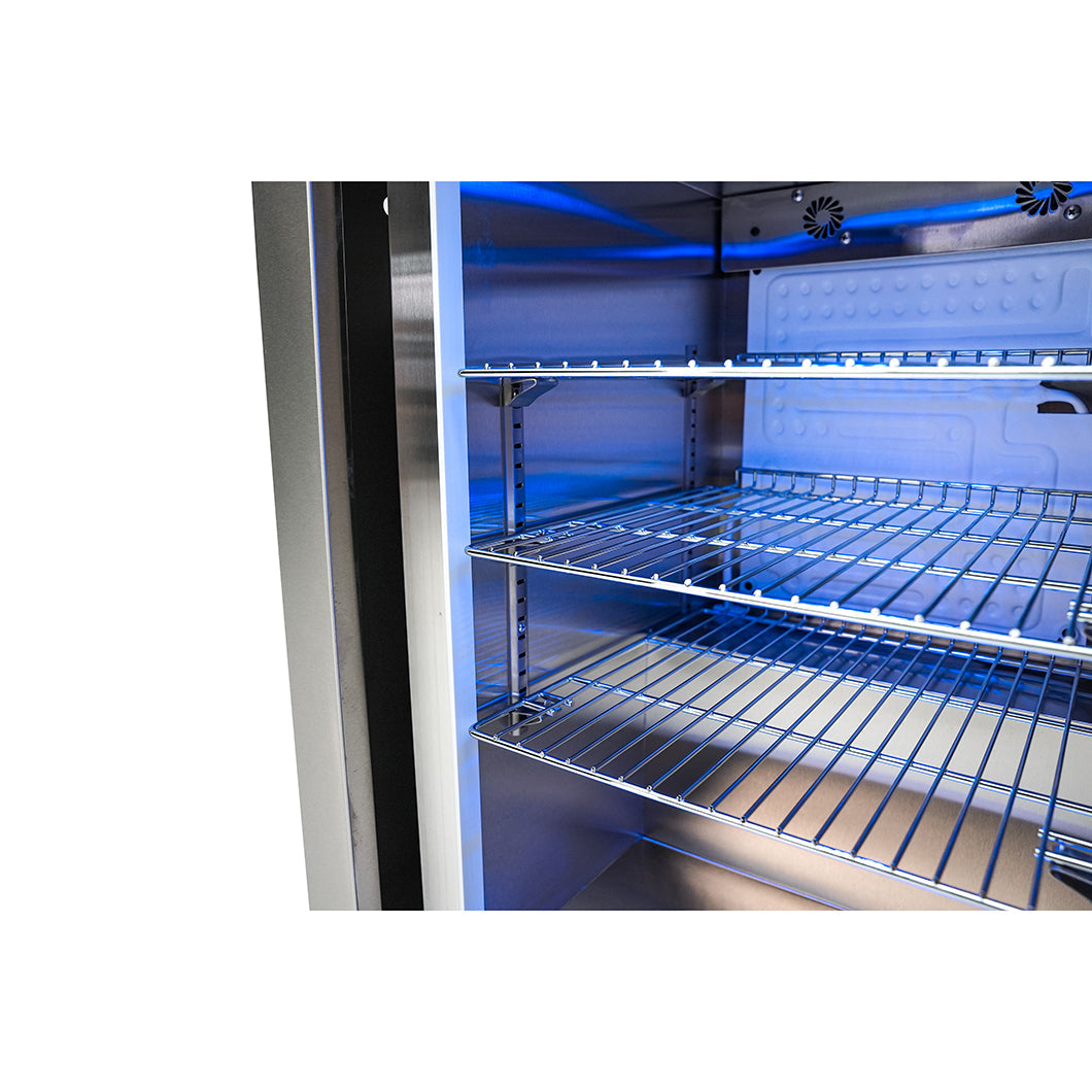 Mont Alpi 400 Deluxe BBQ Grill Island with L-Shape, Beverage Center & Fridge - MAi400-D90BEVFC