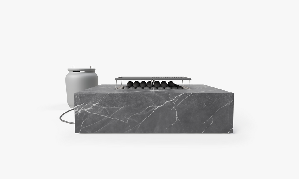 OuterStone Fire Pit Cooking Set + Propane Tank Cover - Rectangular