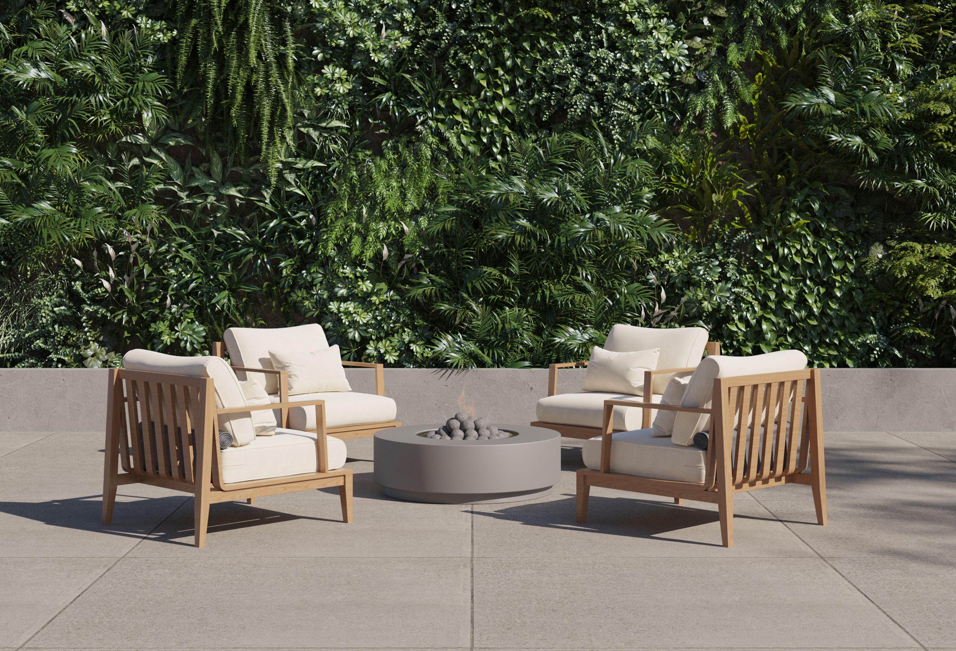 Concrete Fire Pit Table - Round