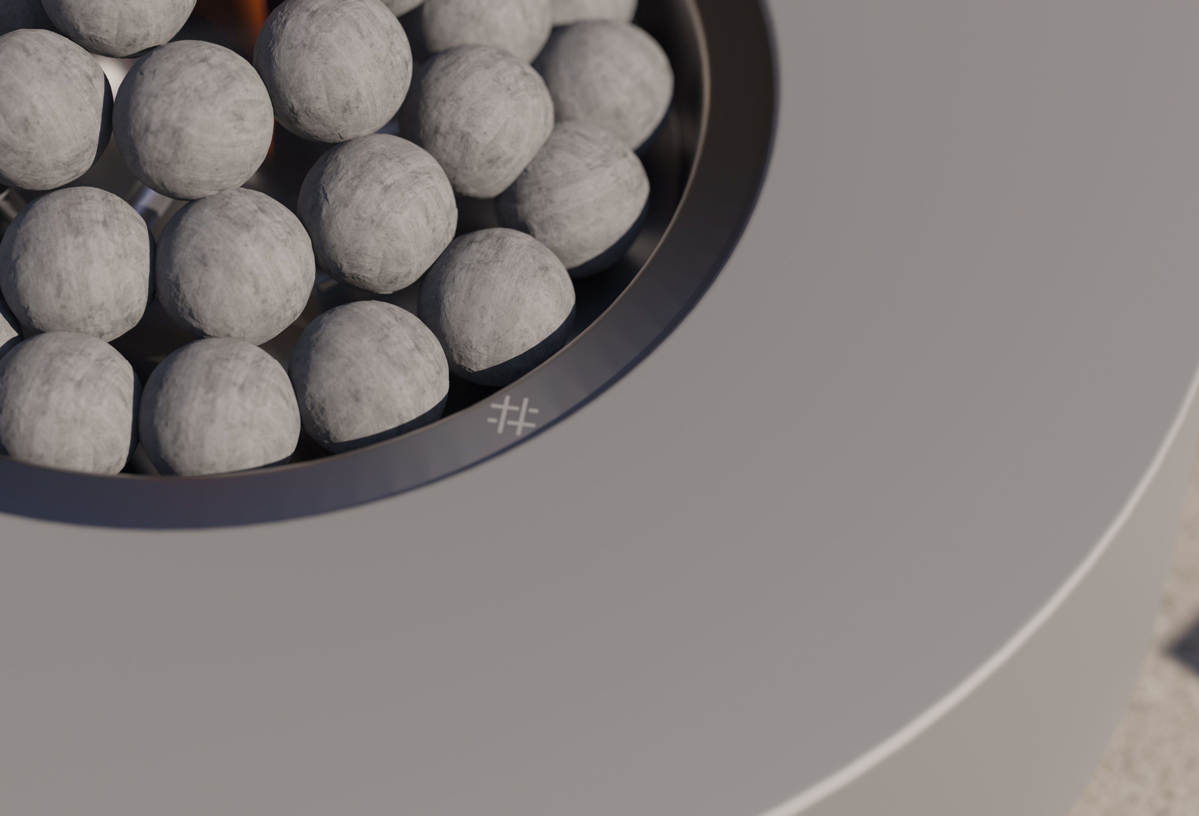 Concrete Fire Pit Table - Round
