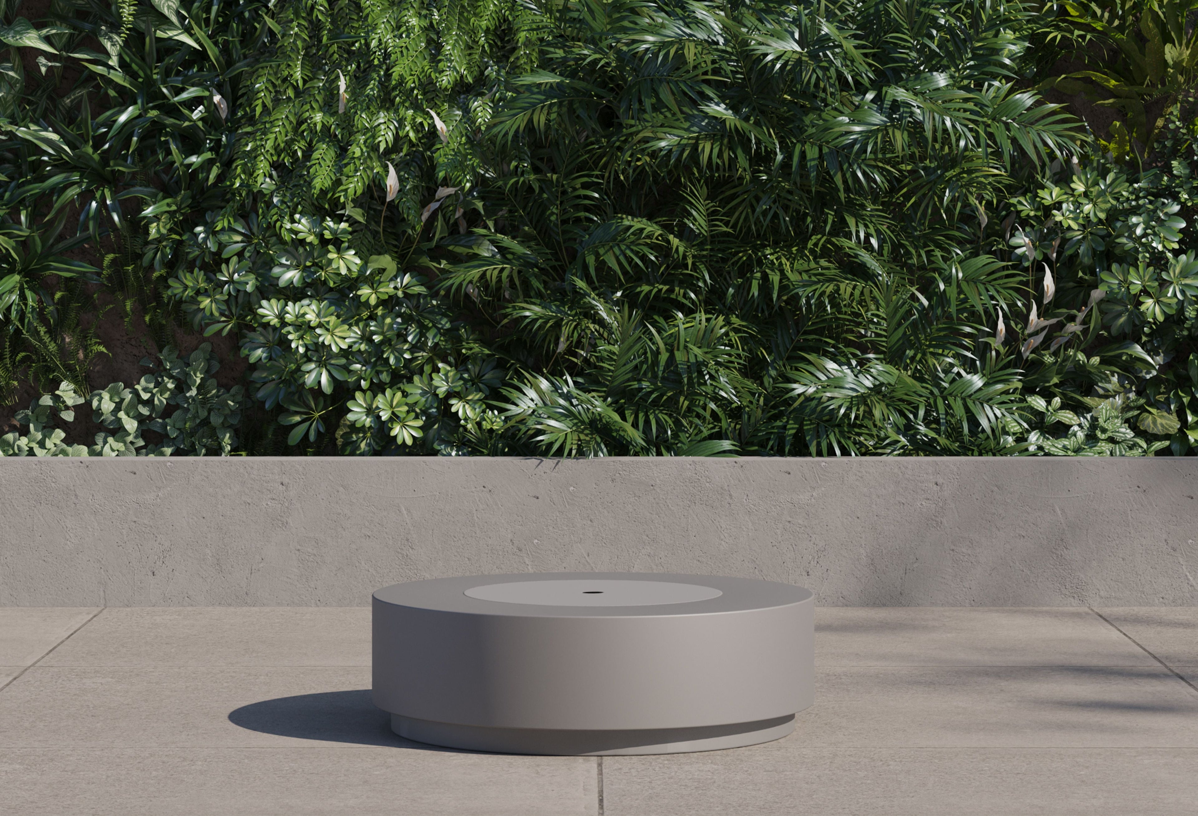 Concrete Fire Pit Table Cooking Set + Propane Tank Cover - Round