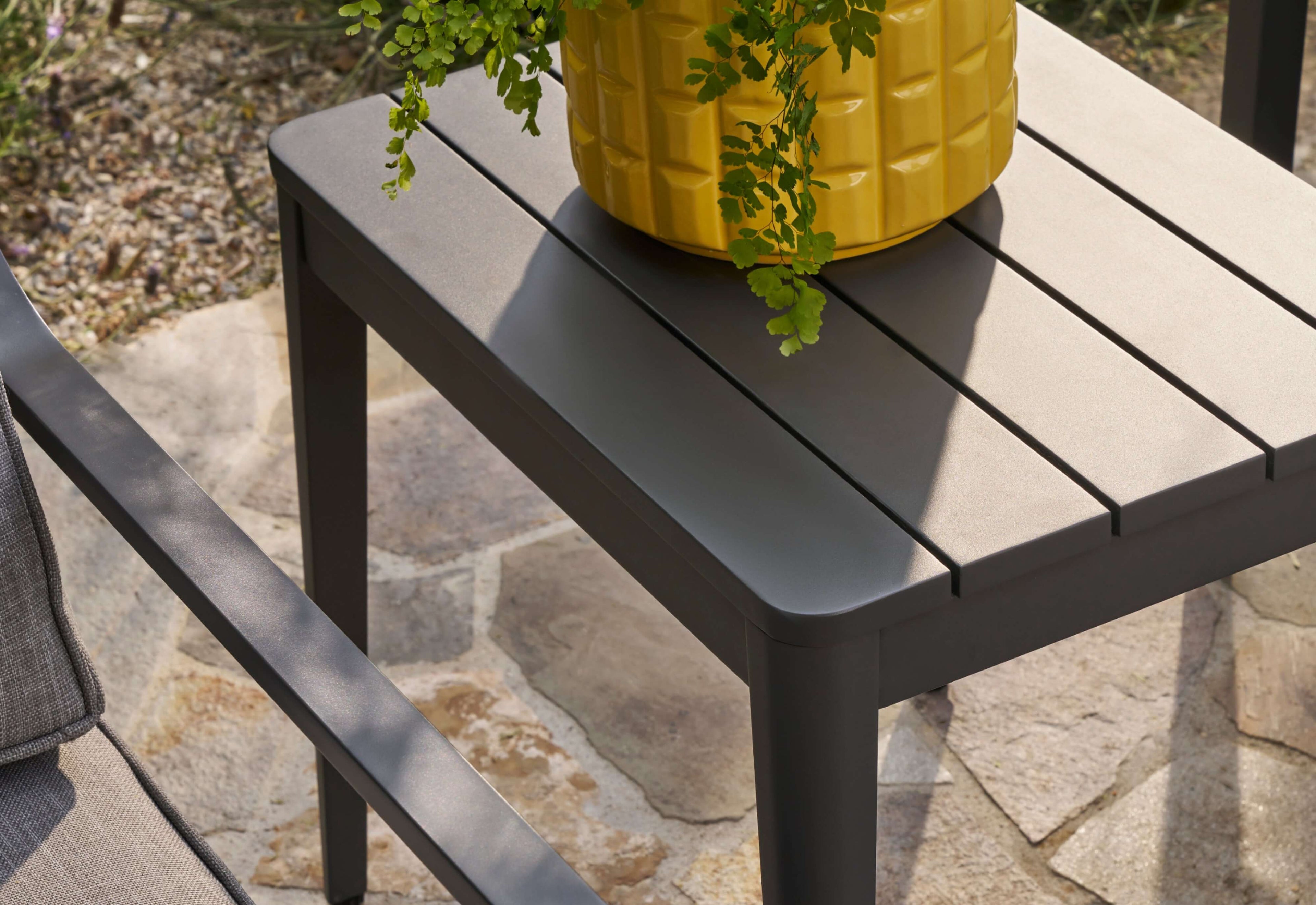 Aluminum Outdoor Side Table - Rectangular, Set of 2