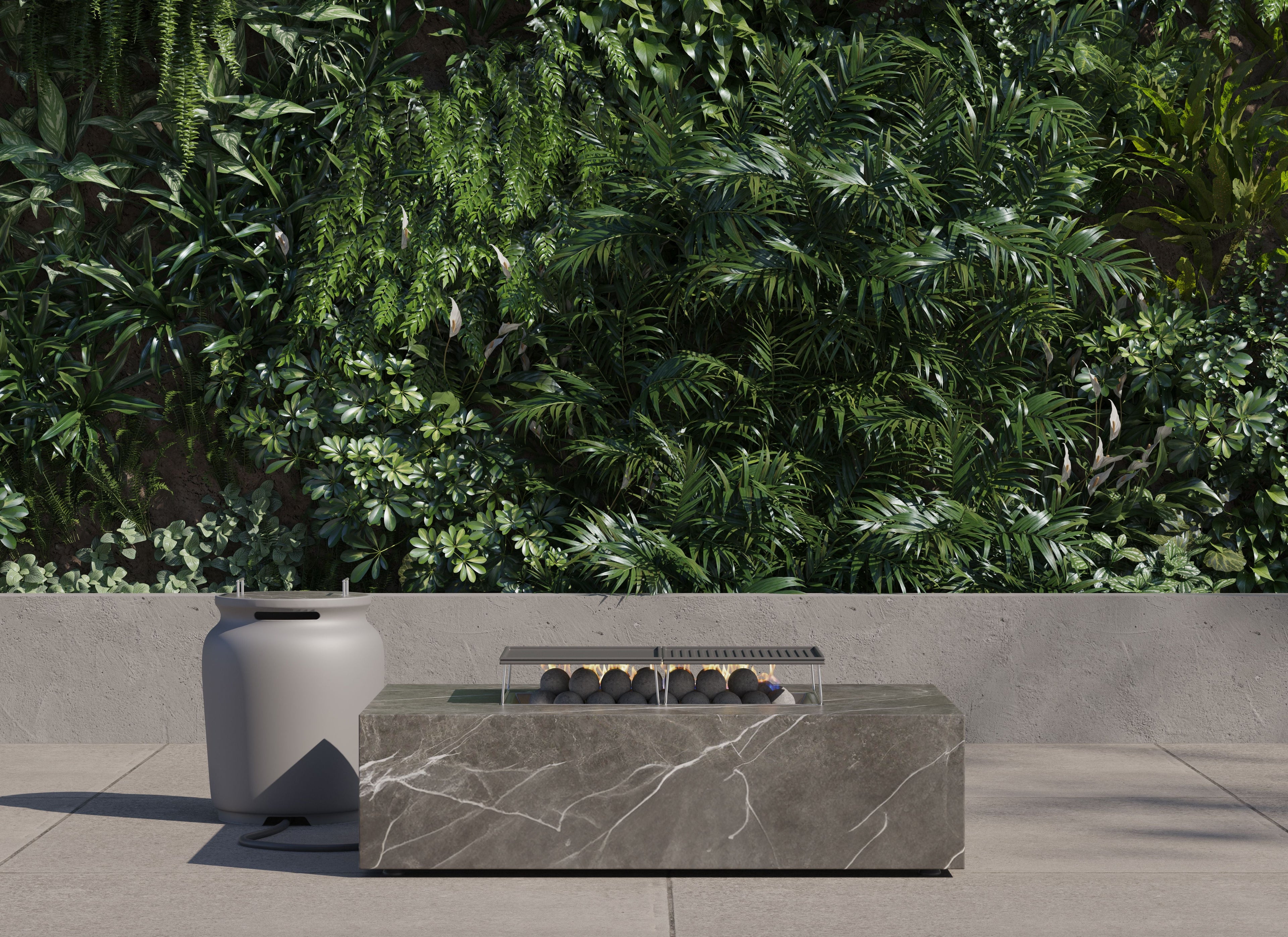 OuterStone Fire Pit Cooking Set + Propane Tank Cover - Rectangular
